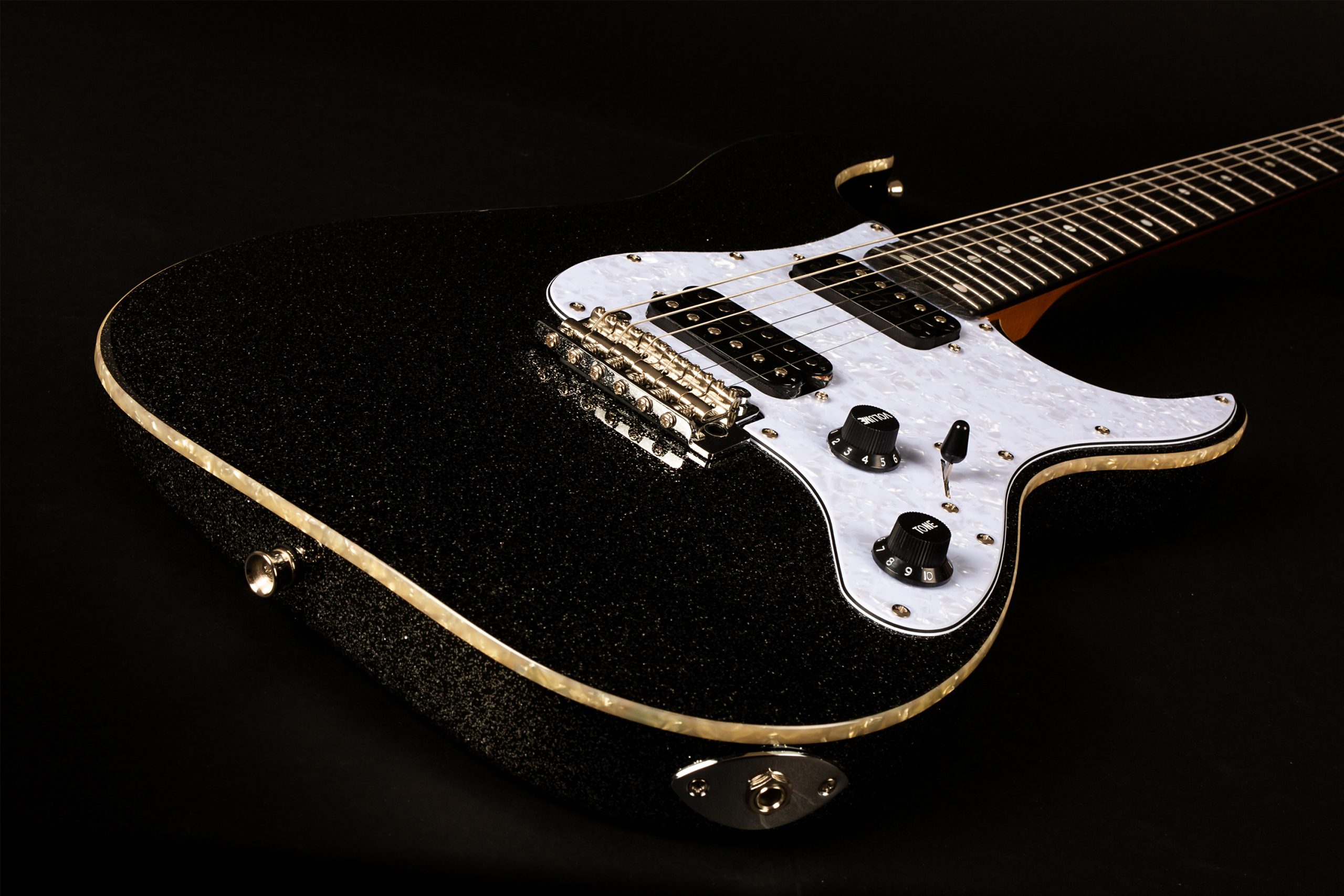 Jet Guitars Js500 Bls 2h Trem Eb - Black Sparkle - E-Gitarre in Str-Form - Variation 2