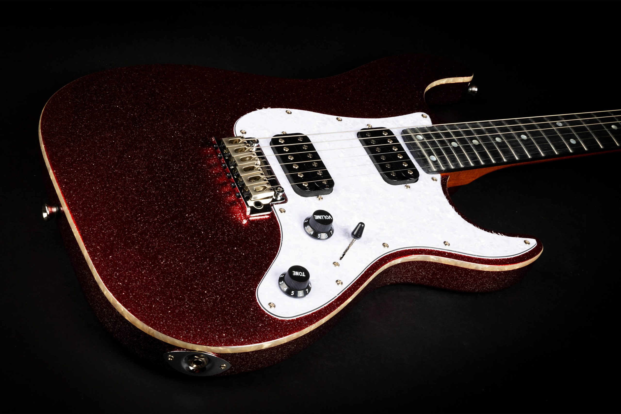Jet Guitars Js500 Rds 2h Trem Eb - Red Sparkle - E-Gitarre in Str-Form - Variation 2