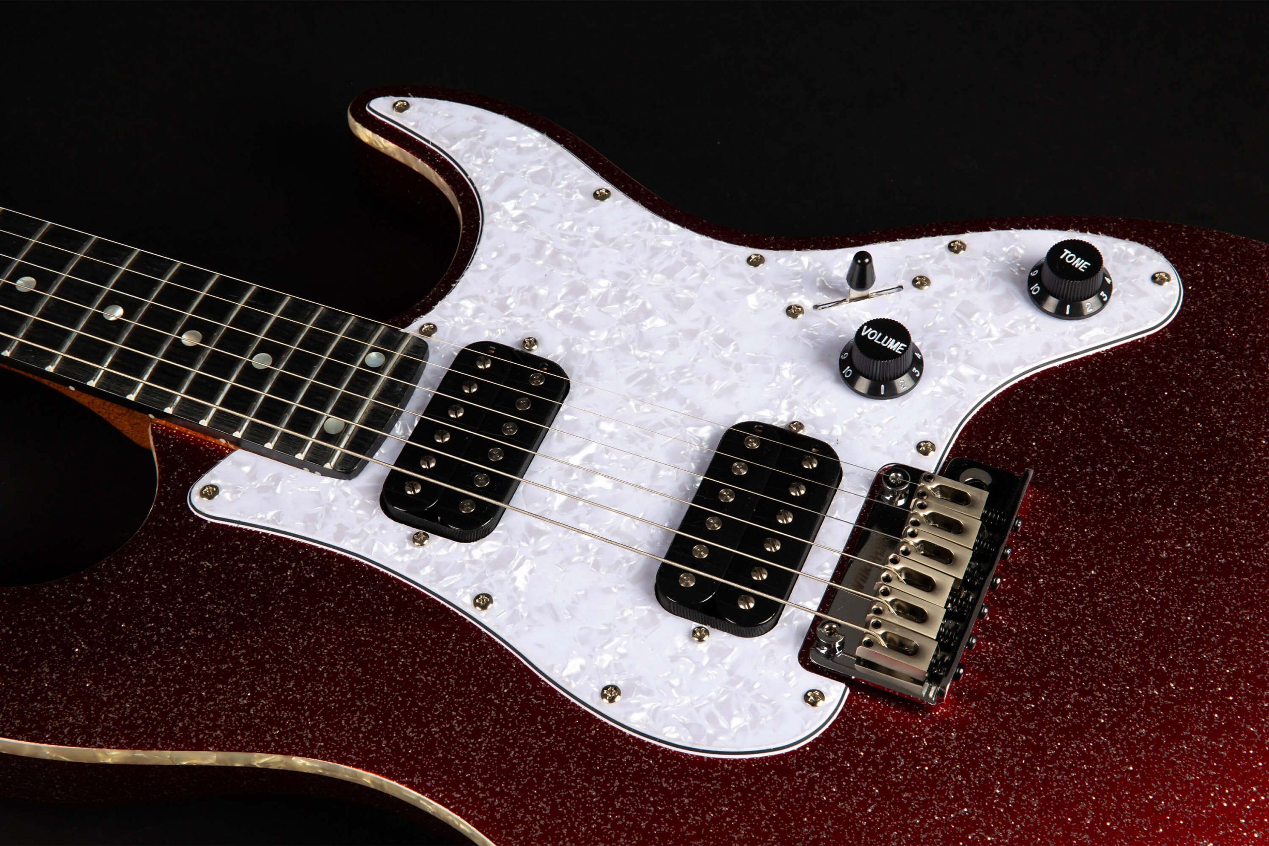 Jet Guitars Js500 Rds 2h Trem Eb - Red Sparkle - E-Gitarre in Str-Form - Variation 3