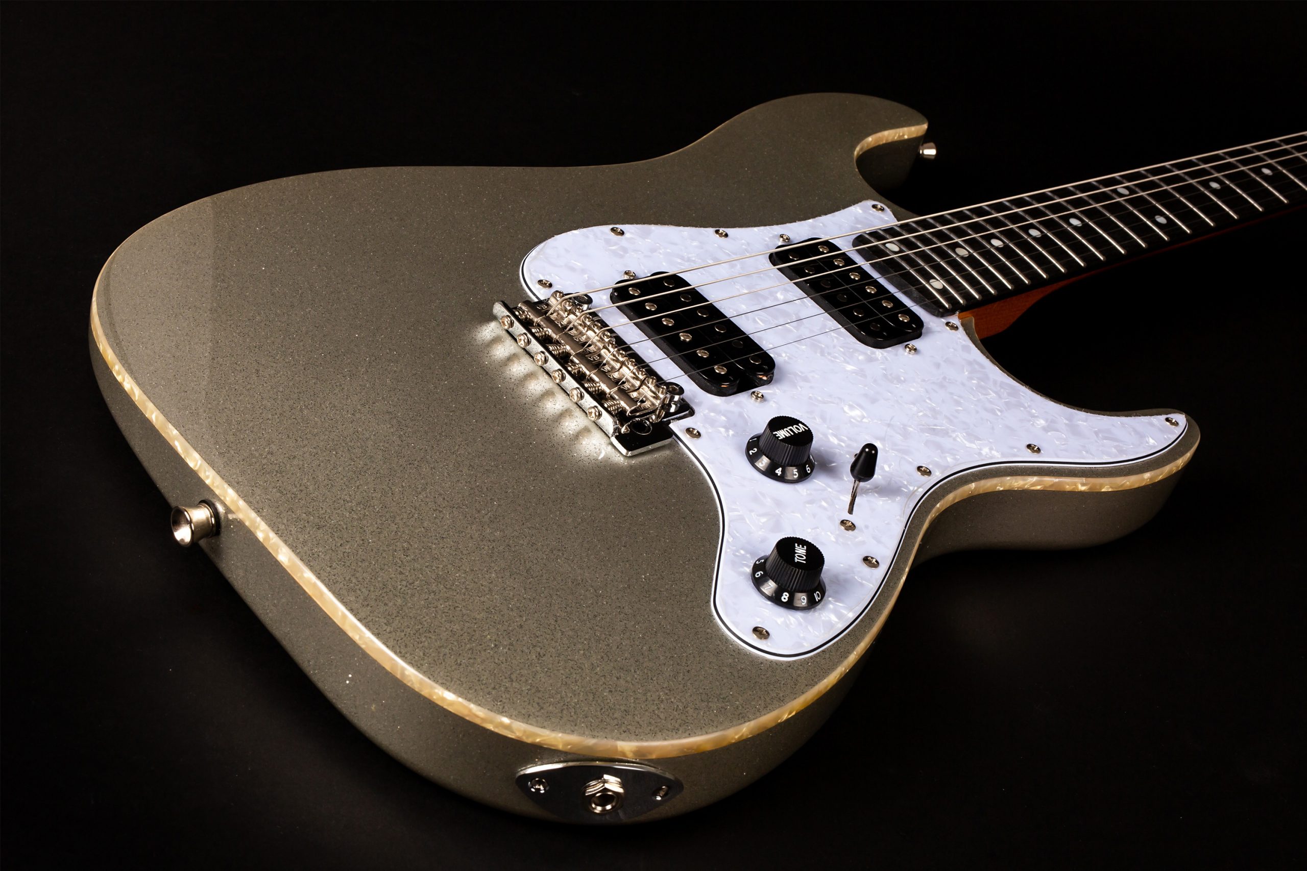 Jet Guitars Js500 Sls 2h Trem Eb - Silver Sparkle - E-Gitarre in Str-Form - Variation 3