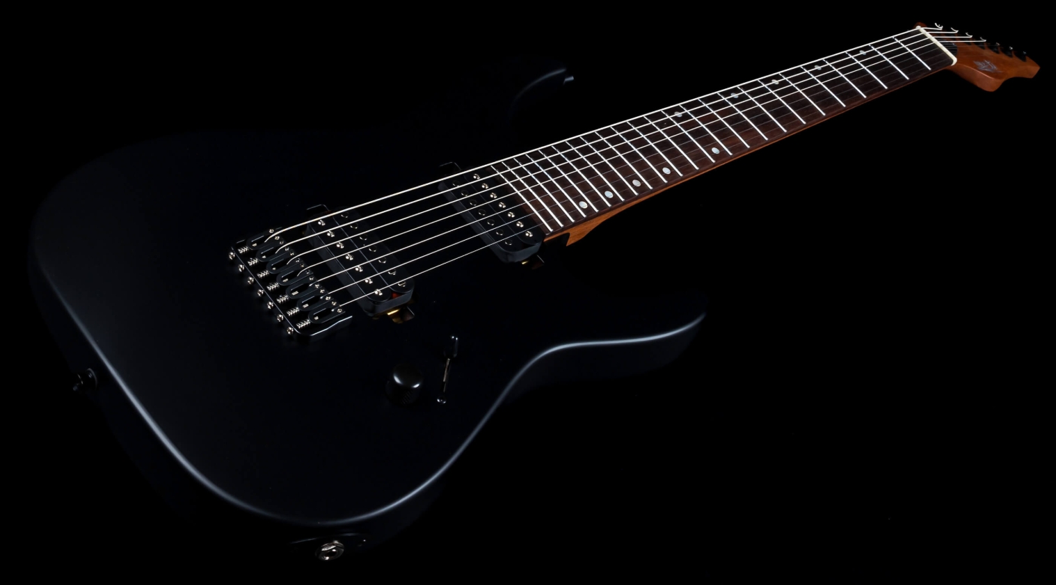 Jet Guitars Js507 Stygian 7c Baritone 2h Ht Rw - Satin Black - Bariton E-Gitarre - Variation 2