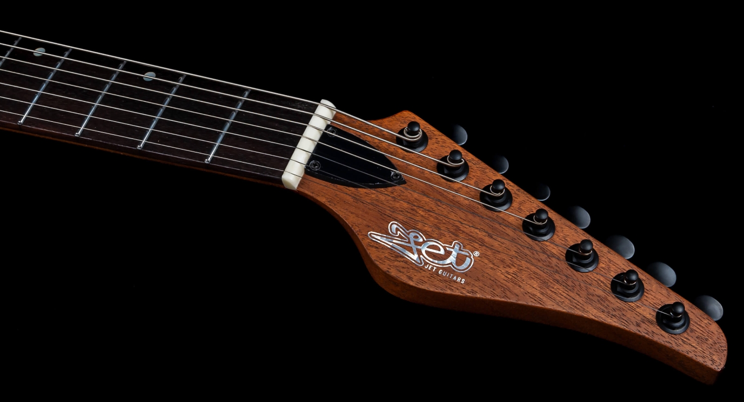 Jet Guitars Js507 Stygian 7c Baritone 2h Ht Rw - Satin Black - Bariton E-Gitarre - Variation 4