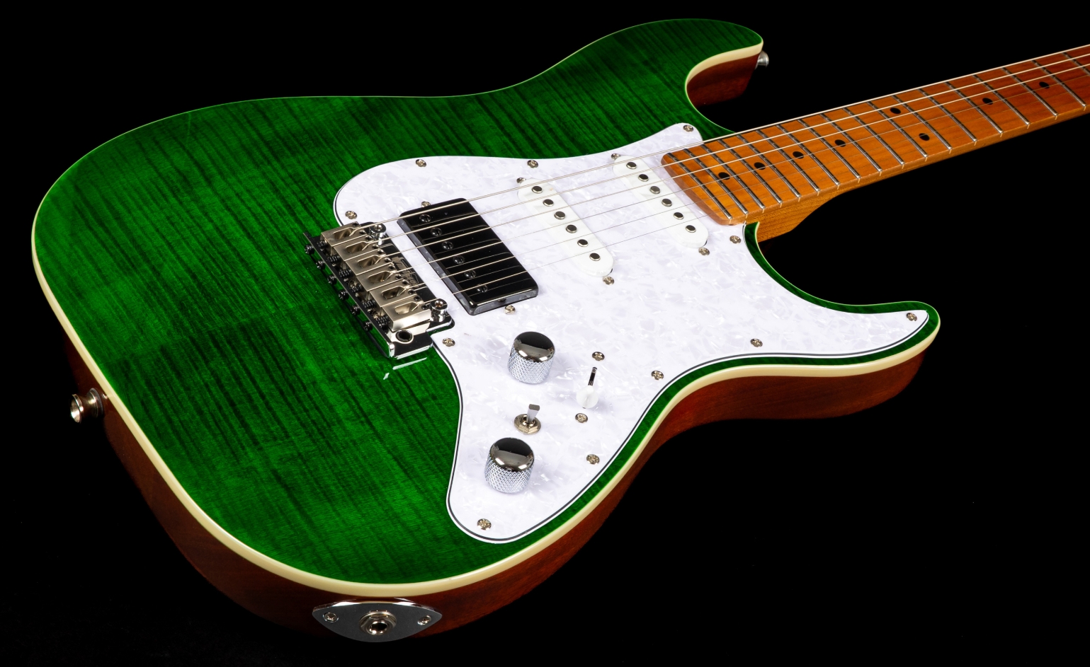 Jet Guitars Js600 Tgr Trem Hss Mn - Transparent Green - E-Gitarre in Str-Form - Variation 3