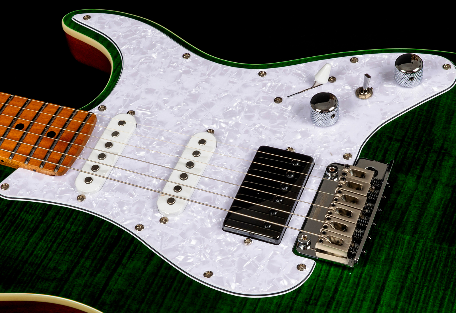 Jet Guitars Js600 Tgr Trem Hss Mn - Transparent Green - E-Gitarre in Str-Form - Variation 4