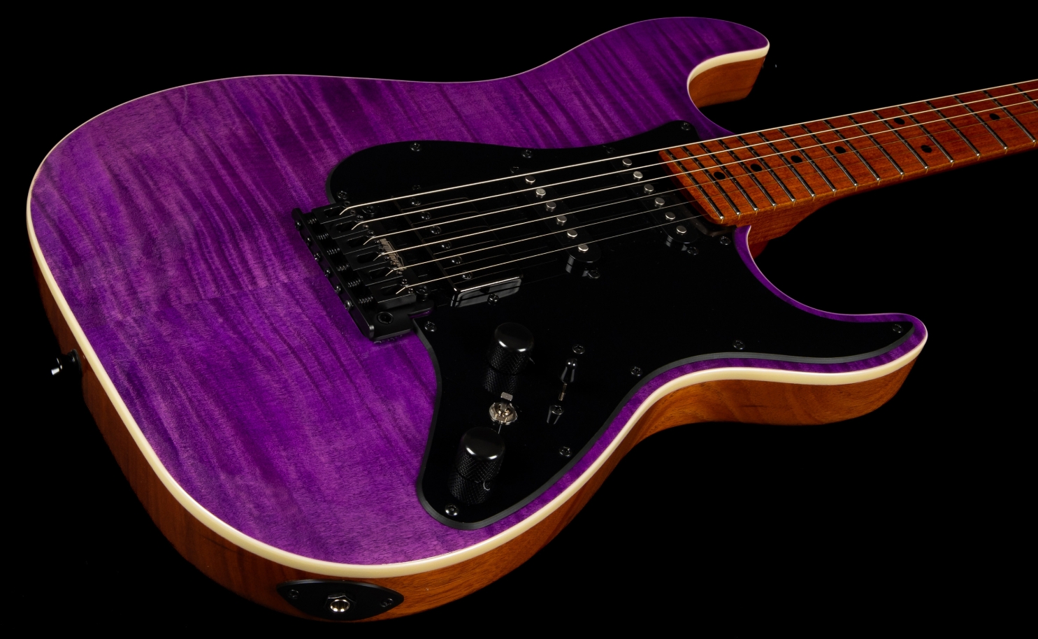 Jet Guitars Js600 Tpp Trem Hss Mn - Transparent Purple - E-Gitarre in Str-Form - Variation 3