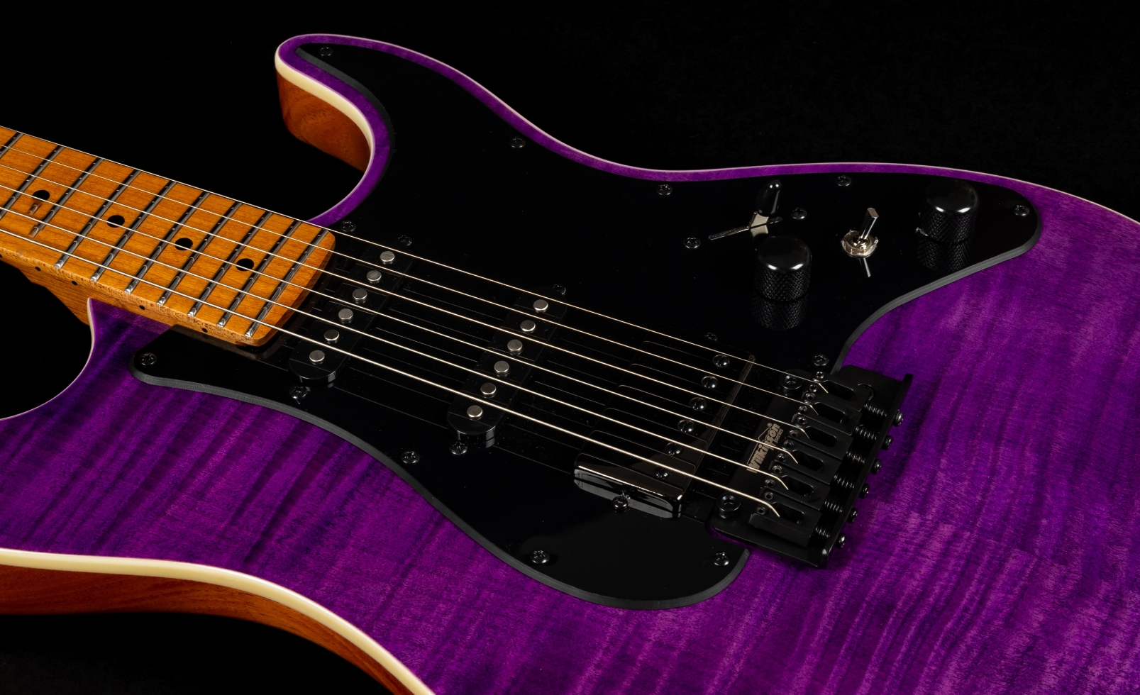 Jet Guitars Js600 Tpp Trem Hss Mn - Transparent Purple - E-Gitarre in Str-Form - Variation 5