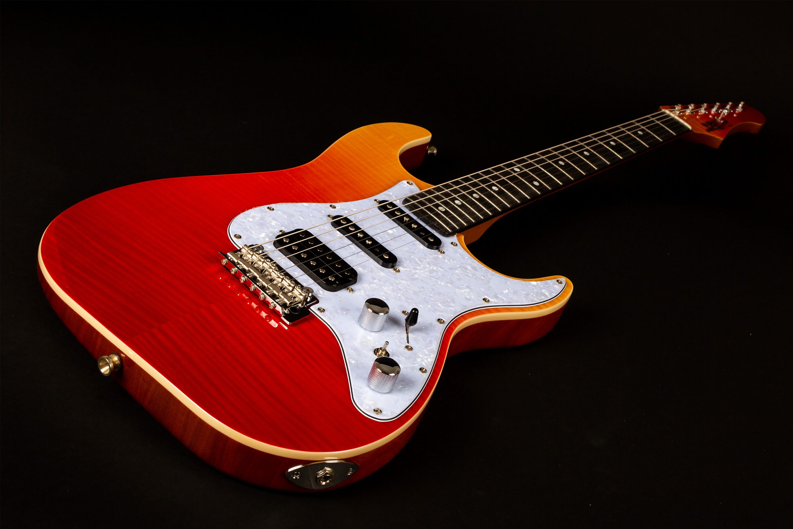 Jet Guitars Js600 Trs Trem Hss Mn - Transparent Red - E-Gitarre in Str-Form - Variation 2