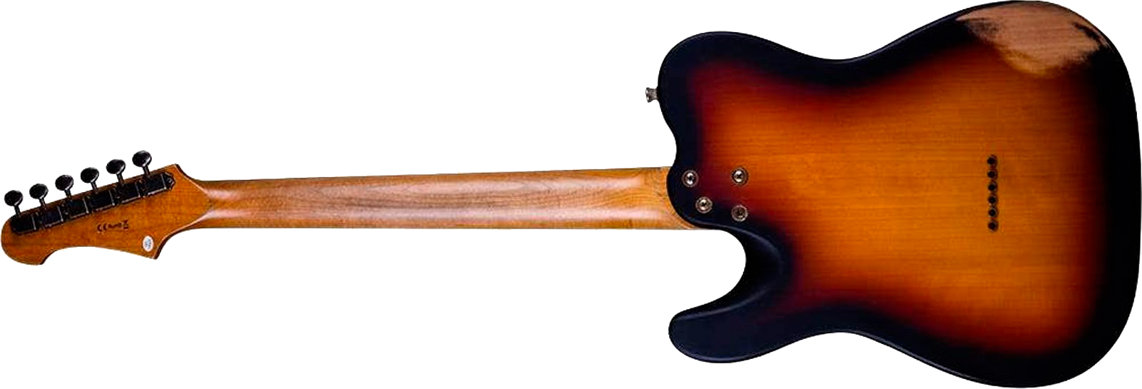 Jet Guitars Jt350 Rlc Sh Ht Mn - Sunburst Distressed - E-Gitarre in Teleform - Variation 1