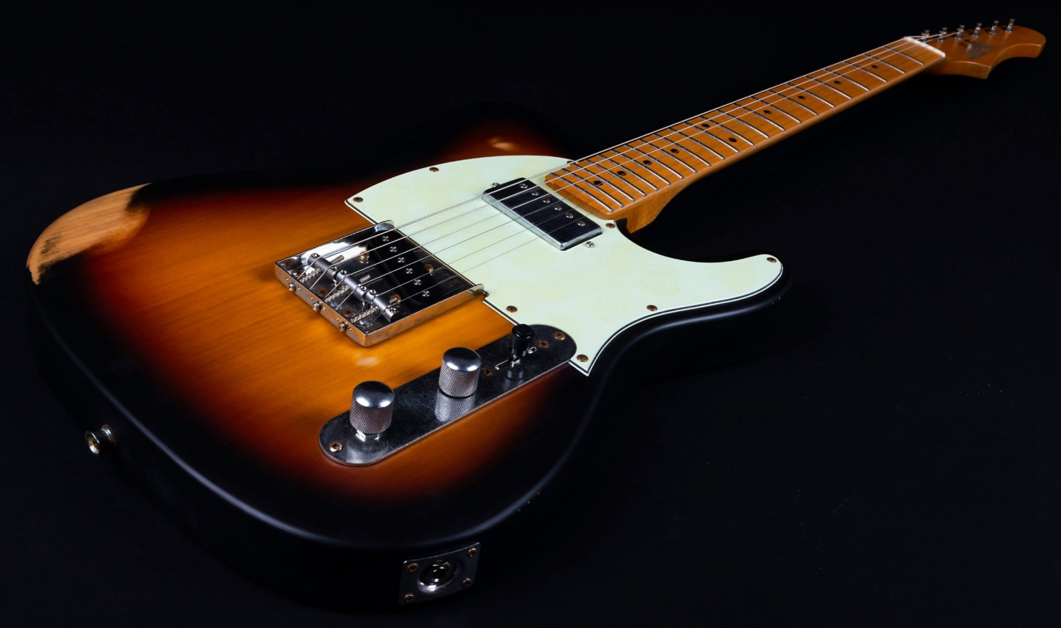 Jet Guitars Jt350 Rlc Sh Ht Mn - Sunburst Distressed - E-Gitarre in Teleform - Variation 2