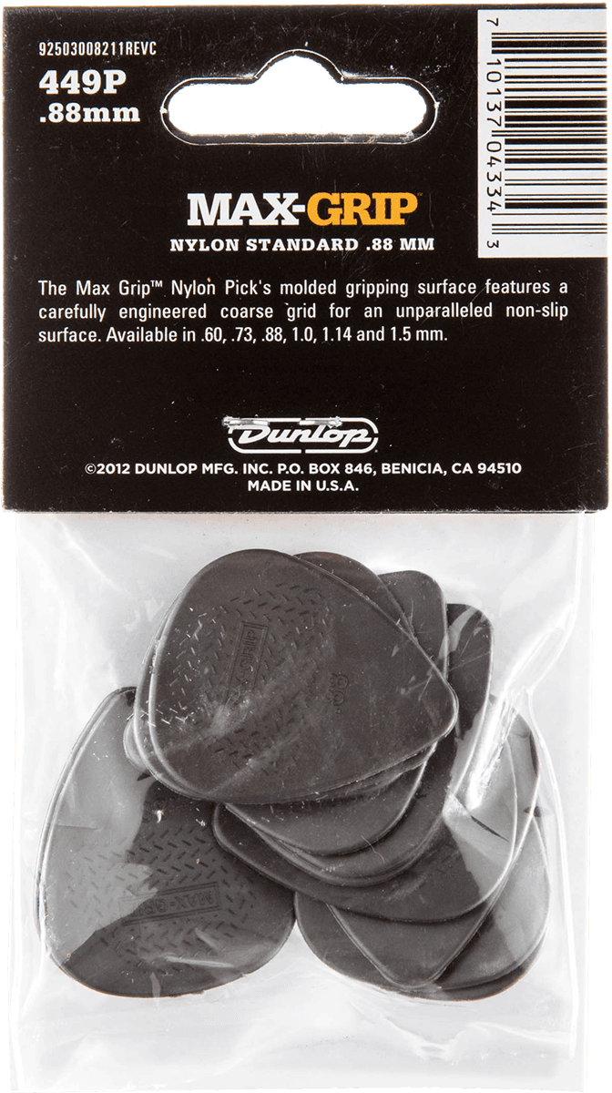 Jim Dunlop 449p088 Max Grip - Plektren - Variation 1