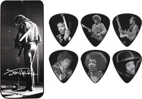 Jim Dunlop Jh-pt06m - Lot De 12 Jimi Hendrix Silver Portrait - Plektren - Main picture
