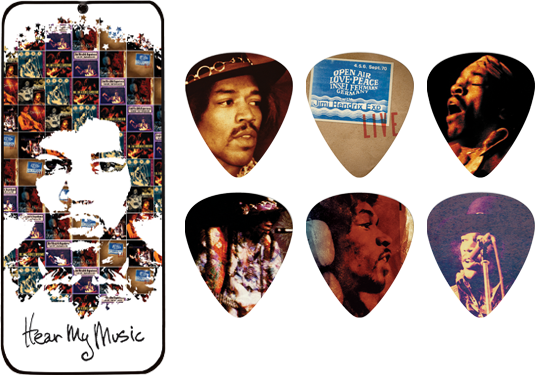 Jim Dunlop Jh-pt07m - Lot De 12 Jimi Hendrix Hear My Music - Plektren - Main picture