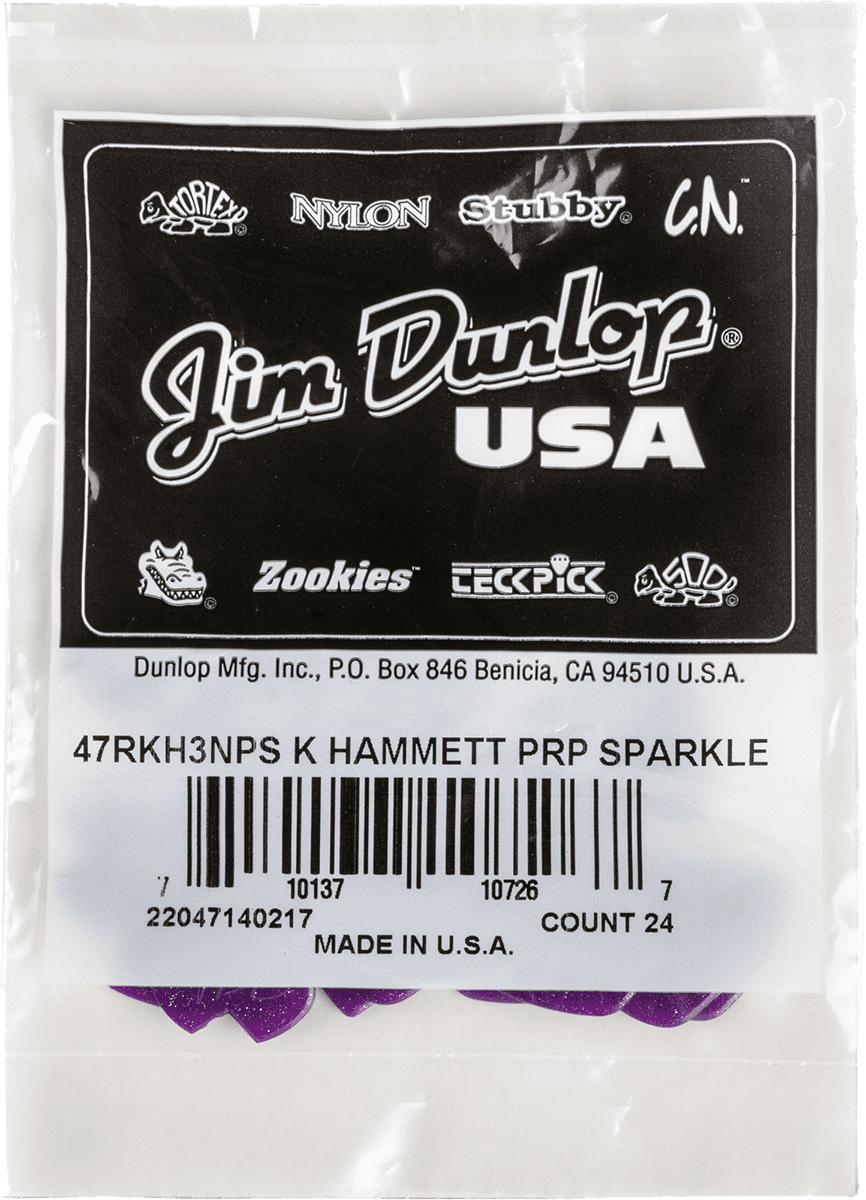 Jim Dunlop Kirk Hammett Jazz Iii Pick Purple Sparkle X24 - Plektren - Main picture