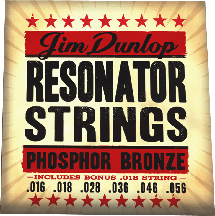 Jim Dunlop Jeu De 6 Cordes Resonator Phosphor Bronze 016.056 - Westerngitarre Saiten - Main picture