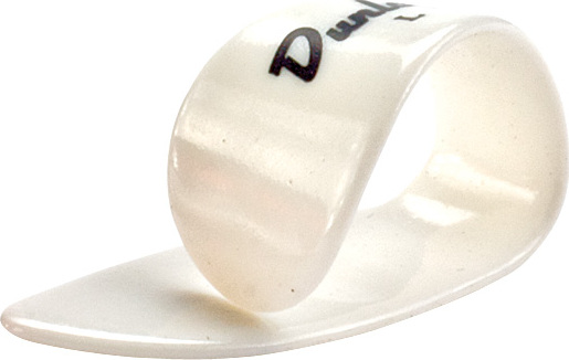 Jim Dunlop Thumbpick Plastic 9003 Pouce Large White (sachet De 12) - Plektren - Main picture