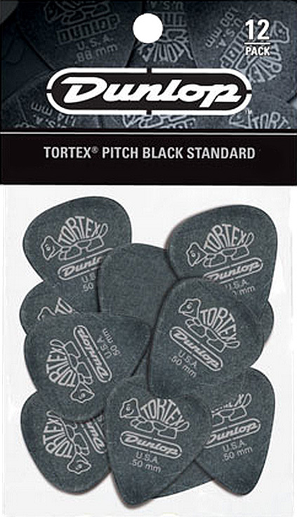 Jim Dunlop Tortex Pitch Black 488 12-set - .73mm Black - Plektren - Main picture