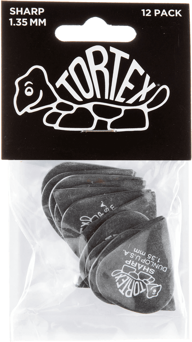 Jim Dunlop Tortex Sharp Pack De 12 - 1,35mm - Plektren - Main picture