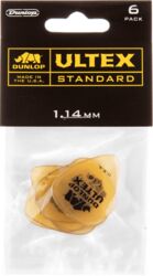 Plektren Jim dunlop 421P114 Ultex Pack de 6 - 1.14mm