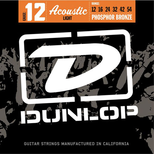 Jim Dunlop Jeu De 6 Cordes Folk Dap1254 Phosphore Bronze Light 12-54 - Westerngitarre Saiten - Variation 1