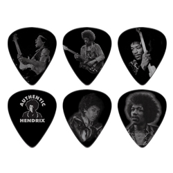 Jim Dunlop Jh-pt06m - Lot De 12 Jimi Hendrix Silver Portrait - Plektren - Variation 1