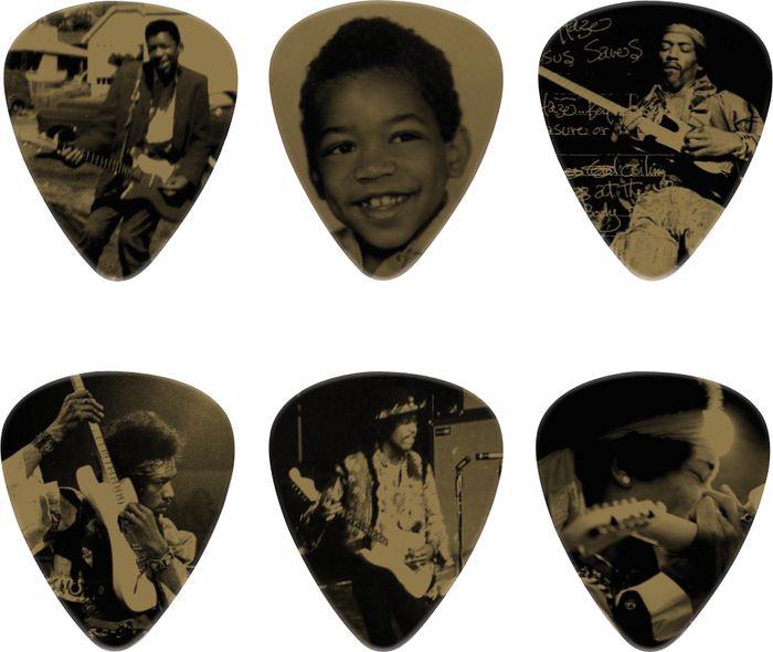Jim Dunlop Jh-pt10h Lot De 6 Jimi Hendrix West Coast Seattle Boy - Plektren - Variation 1