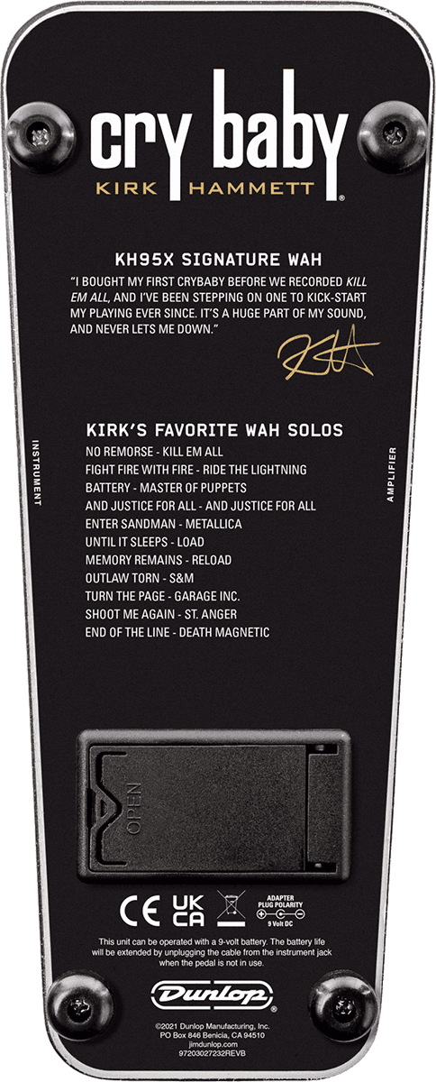 Jim Dunlop Kirk Hammett Collection Wah Kh95x Ltd Signature - Wah/Filter Effektpedal - Variation 4