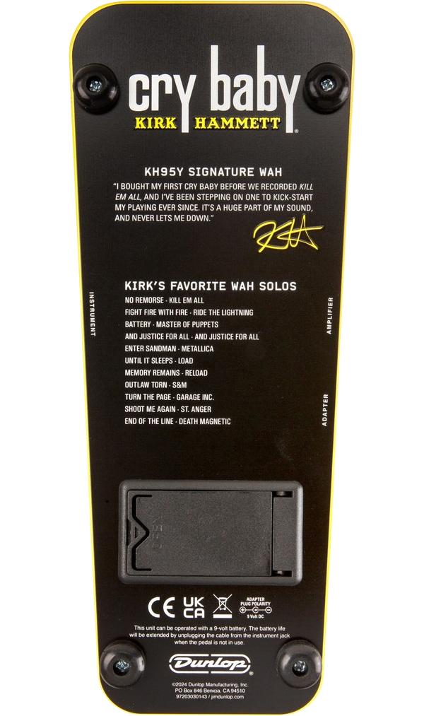 Jim Dunlop Kirk Hammett Cry Baby Wah Kh95y Signature Yellow Sparkle Edition - Wah/Filter Effektpedal - Variation 5