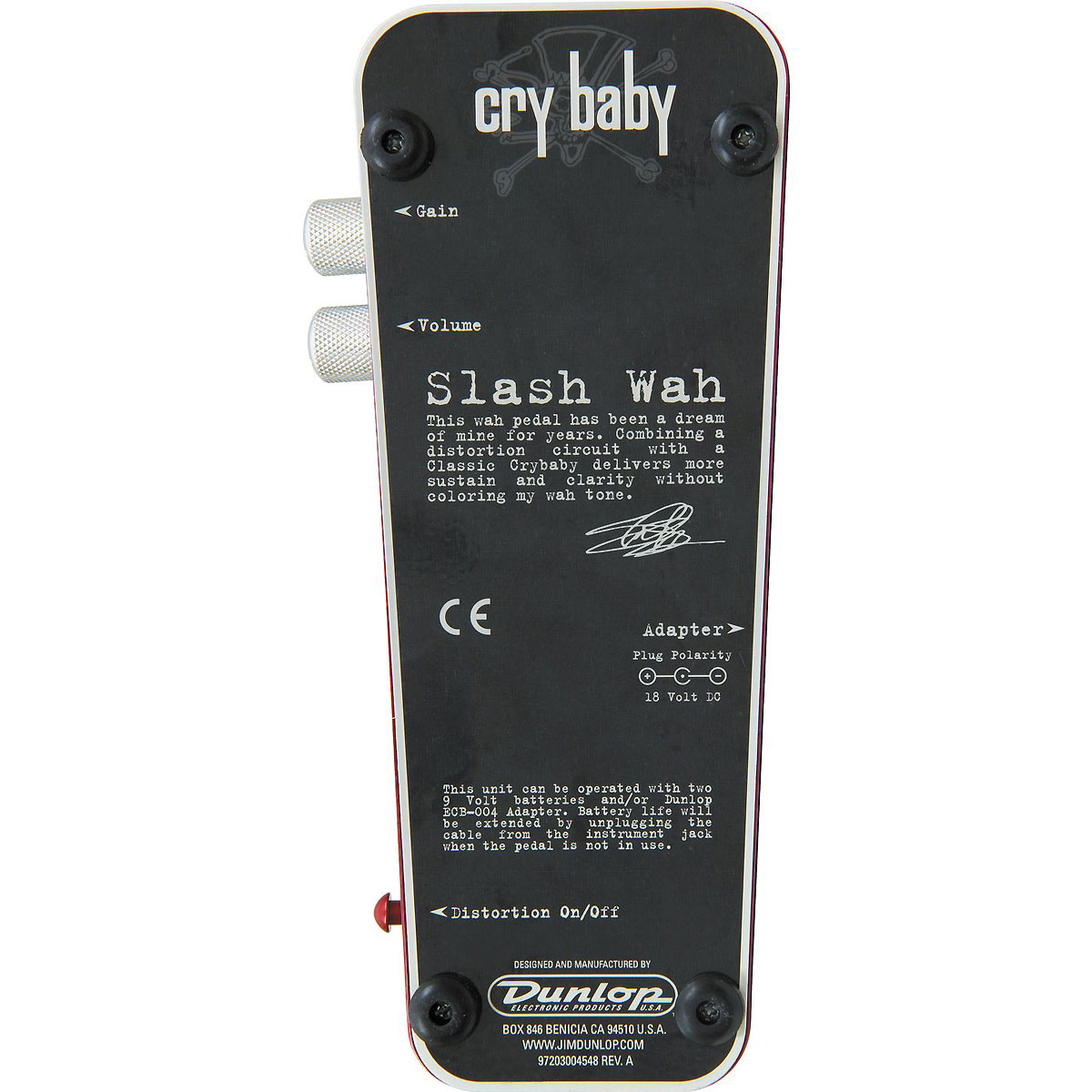 Jim Dunlop Sw95 Slash Signature Cry Baby Wah - Wah/Filter Effektpedal - Variation 2