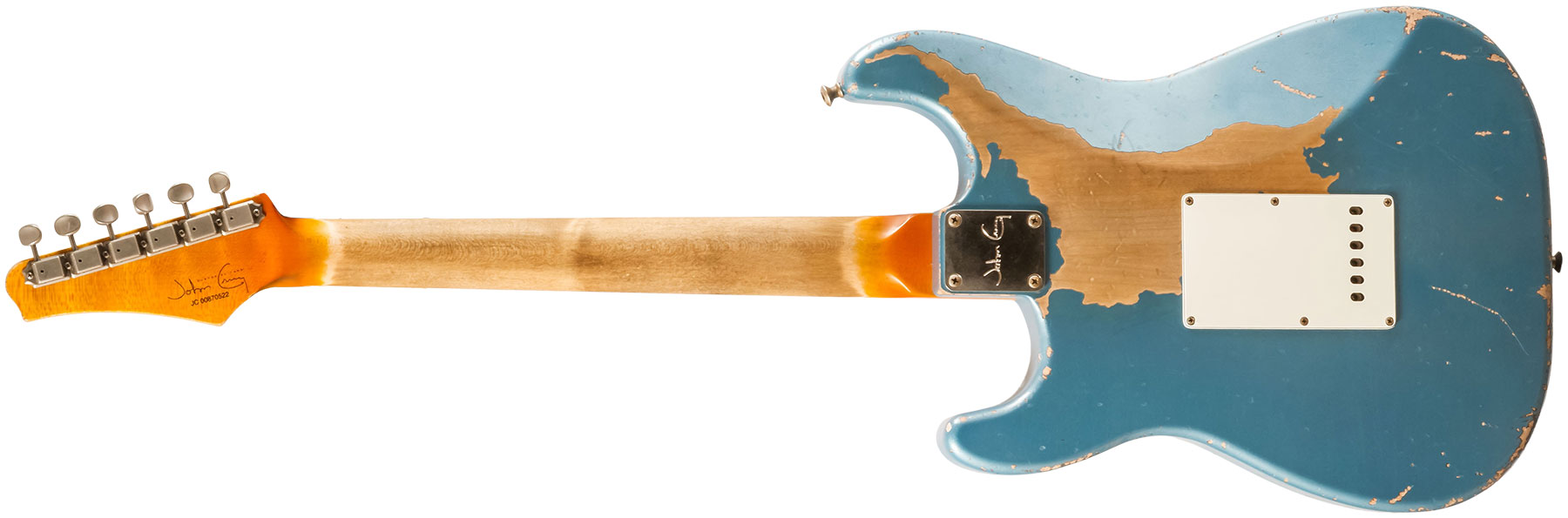 John Cruz Crossville St 3s Trem Rw #jc00870522 - Battle Axe Gulfstream Blue Metallic - E-Gitarre in Str-Form - Variation 1