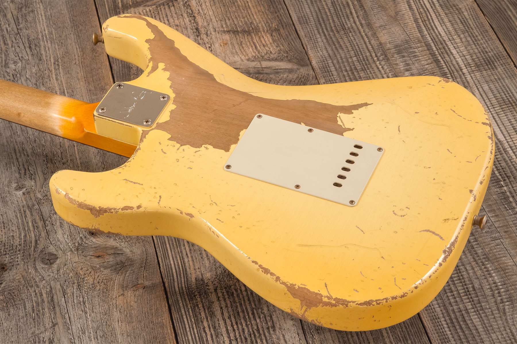 John Cruz Crossville St 3s Trem Rw #jc01020622 - Battle Axe Vintage White - E-Gitarre in Str-Form - Variation 5