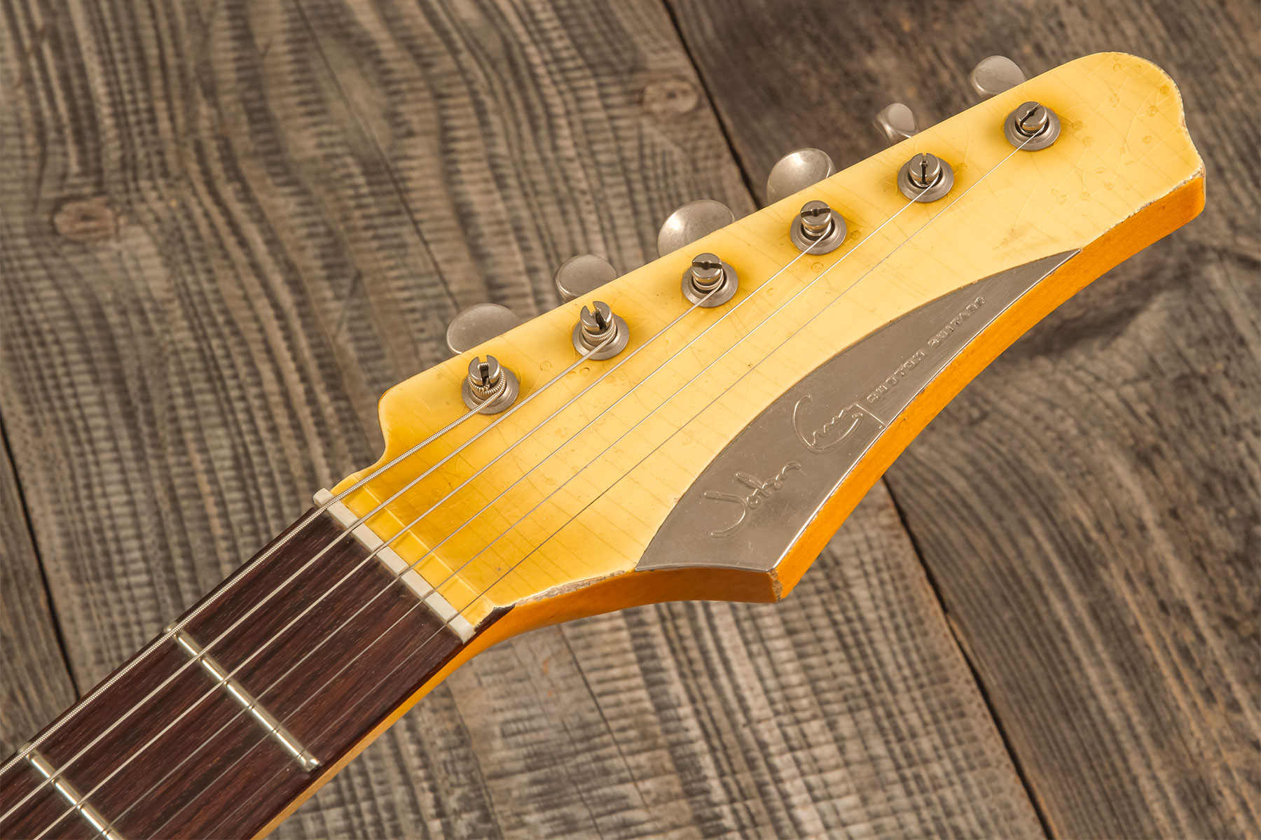 John Cruz Crossville St 3s Trem Rw #jc01020622 - Battle Axe Vintage White - E-Gitarre in Str-Form - Variation 8