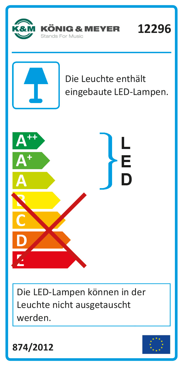 K&m 12296 Lampe à Led Pour Clavier Maître - - Keyboardständer - Variation 7