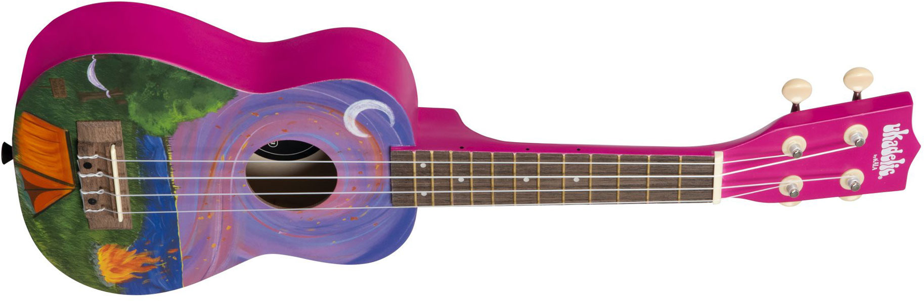 Kala Happy Camper Ukadelic Soprano - Multicolor - Ukulele - Variation 1