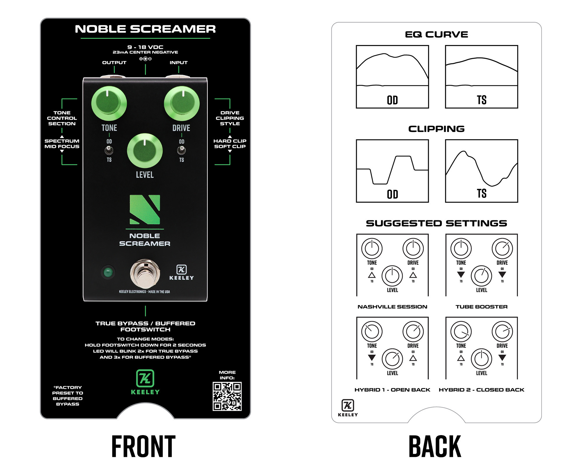 Keeley  Electronics Noble Screamer Overdrive And Boost - Overdrive/Distortion/Fuzz Effektpedal - Variation 4
