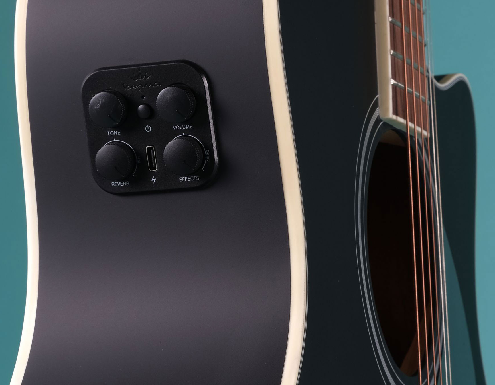 Kepma Eace-k10 Plytone Grand Auditorium Cw Epicea Acajou Rw - Black Matte - Folk-Gitarre - Variation 2