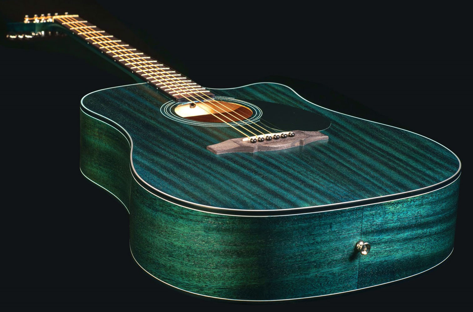 Kepma Edce-k10 Plytone Dreadnought Tout Acajou Rw - Blue Matte - Folk-Gitarre - Variation 2