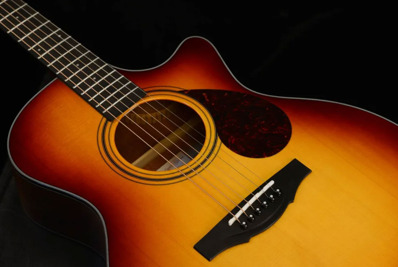 Kepma F0e Solid Top Grand Auditorium Cw Epicea Acajou Rw - Cherry Burst - Folk-Gitarre - Variation 2