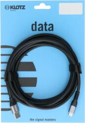Kabel Klotz                          USB 3.1 Black Cable 5m, Plug A - Plug C / 10G, 60W