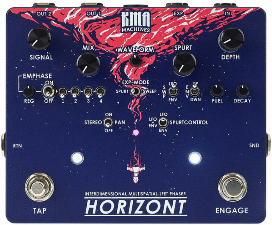 Kma Horizont Stereo 4-stage Phaser - Modulation/Chorus/Flanger/Phaser & Tremolo Effektpedal - Main picture