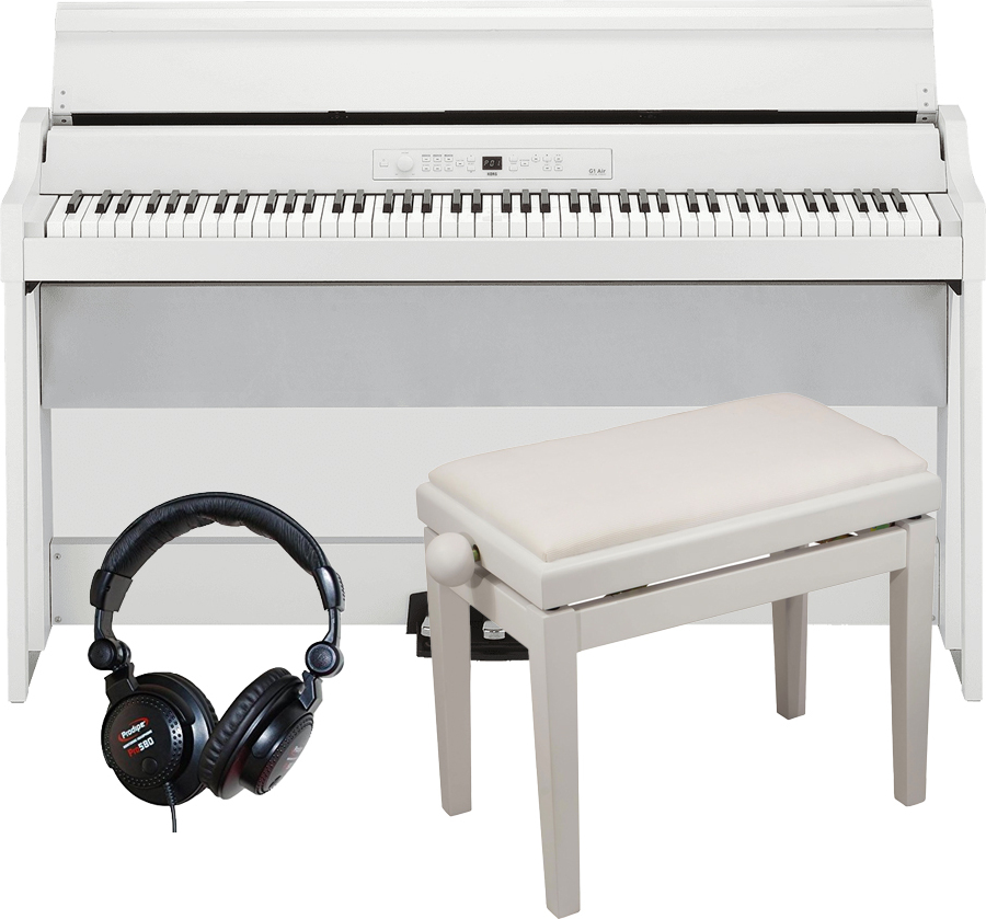 Korg G1b Air Wh +  X-tone Xb6162 Blanche + Casque Pro580 - Digitalpiano mit Stand - Main picture