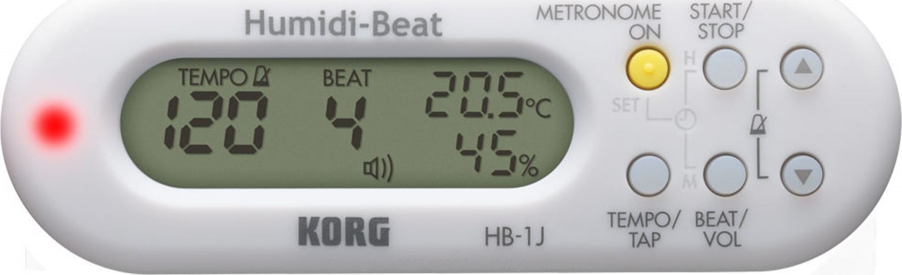 Korg Humidi-beat Metronome With Humidity Temperature Detector White - Stimmgerät für Gitarre - Main picture