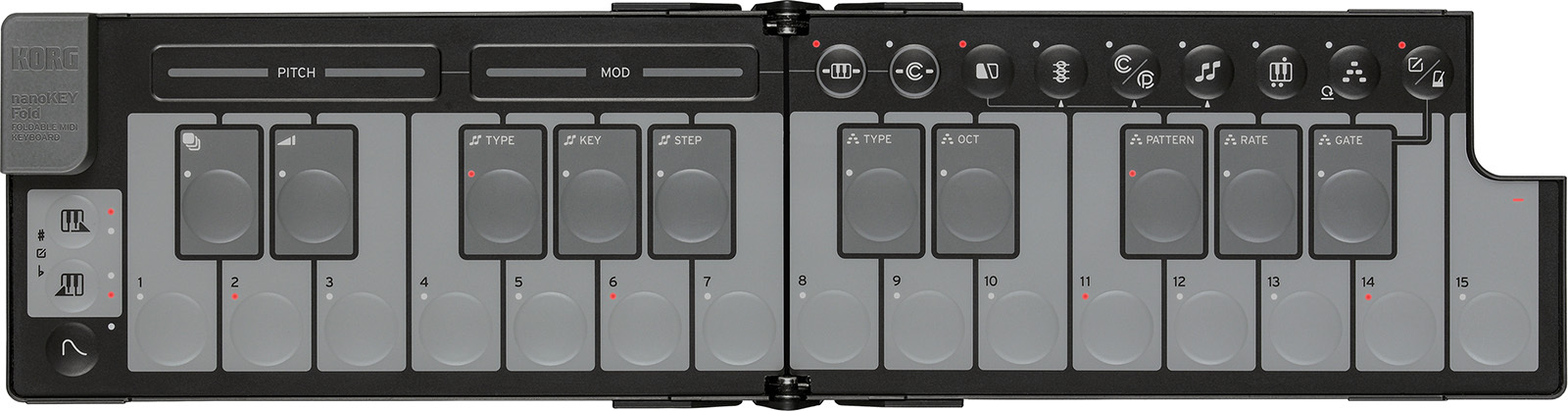 Korg Nanokey Fold Clavier Maitre Pliable - Noir - Midi Controller - Main picture