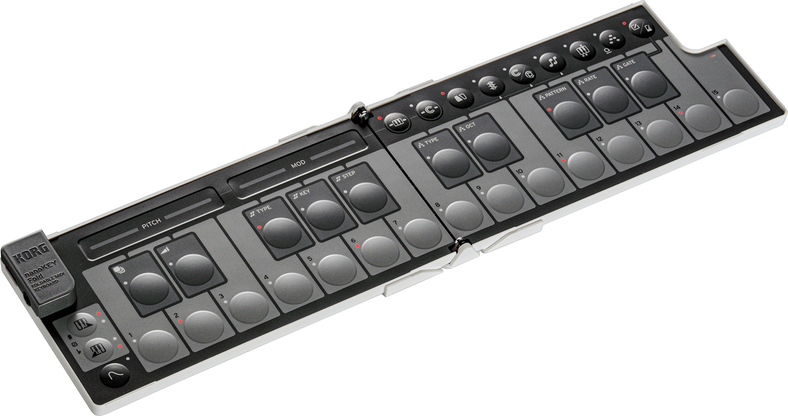Korg Nanokey Fold Clavier Maitre Pliable - White - Midi Controller - Variation 4