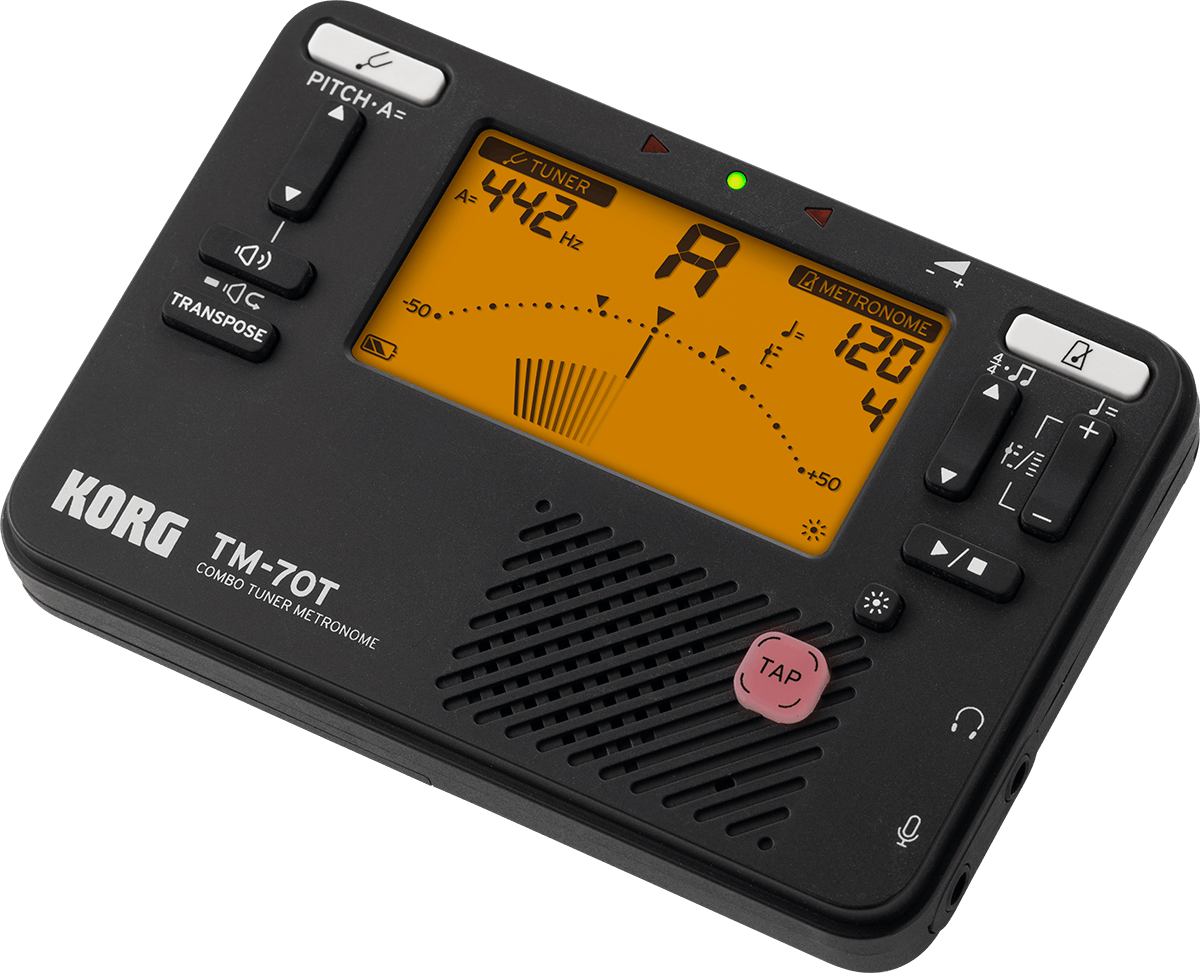 Korg Tm70t-bk + Micro Pince Cm400 Accordeur/metronome - Stimmgerät für Gitarre - Variation 1