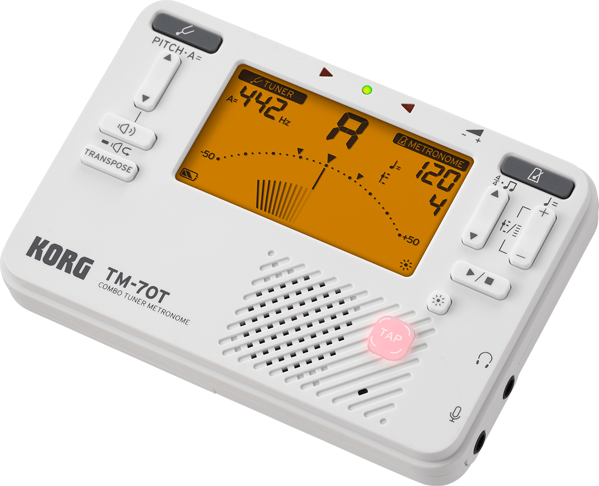 Korg Tm70t-wh + Micro Pince Cm400 Accordeur/mÉtronome - Stimmgerät für Gitarre - Variation 1