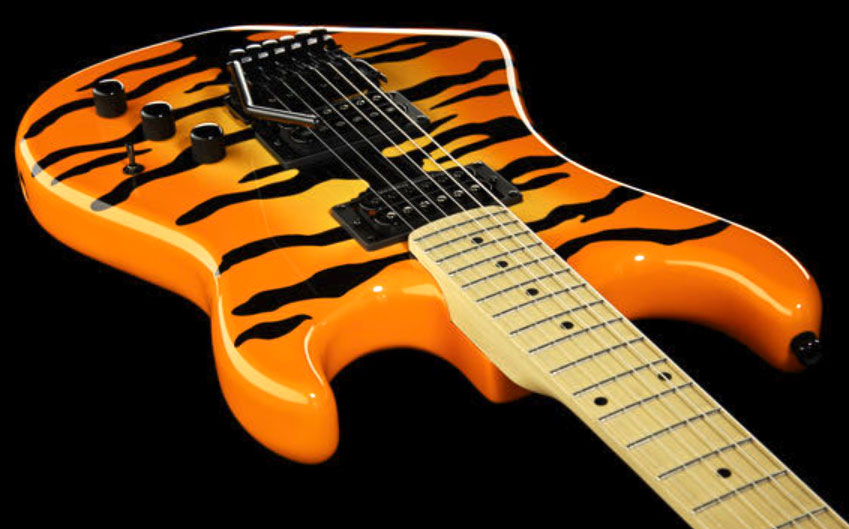 Kramer Pacer Vintage 2h Seymour Duncan  Fr Mn - Orange Burst Tiger - E-Gitarre in Str-Form - Variation 2