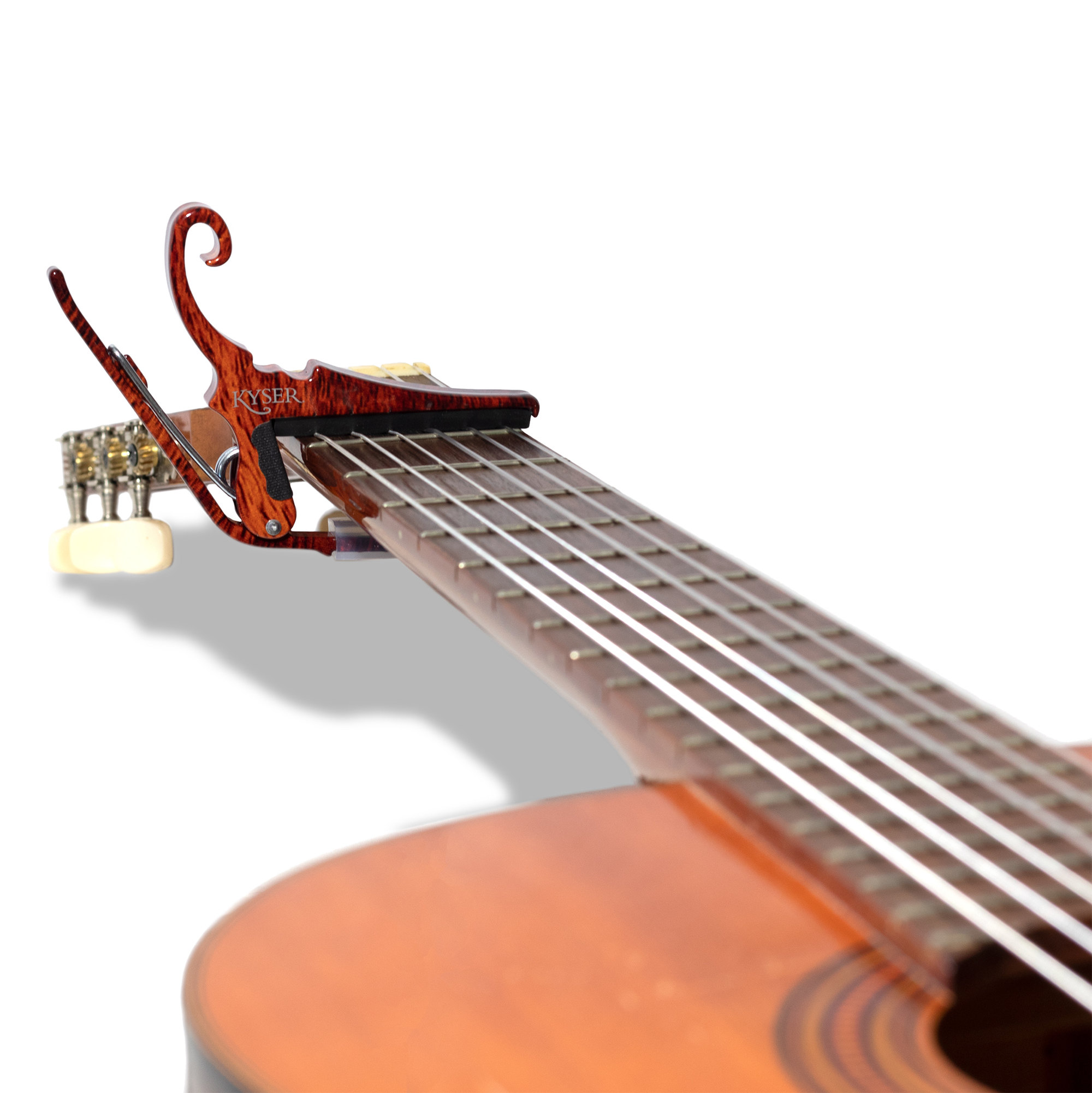 Kyser Capodastre Guitare Classique Quick-change Kgc - Couleur Palissandre - Kapodaster - Variation 1