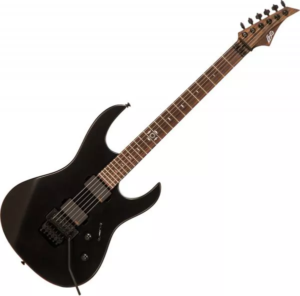 Solidbody e-gitarre Lag Arkane Custom Bédarieux #023614 - Black Satanic