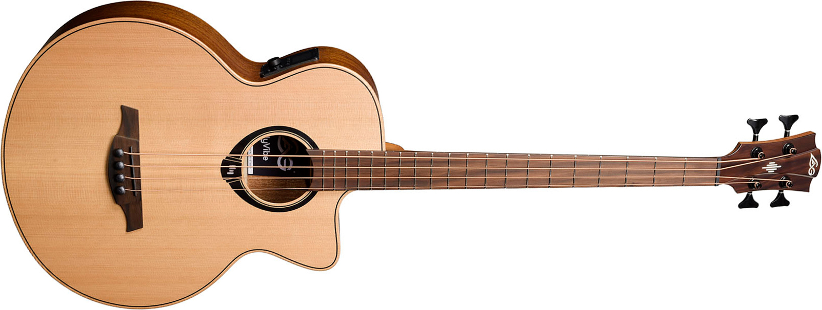 Lag Hv10bce Hyvibe H2 Bass Cw Shsc Cedre Khaya Bra - Natural - Akustische Bass - Main picture