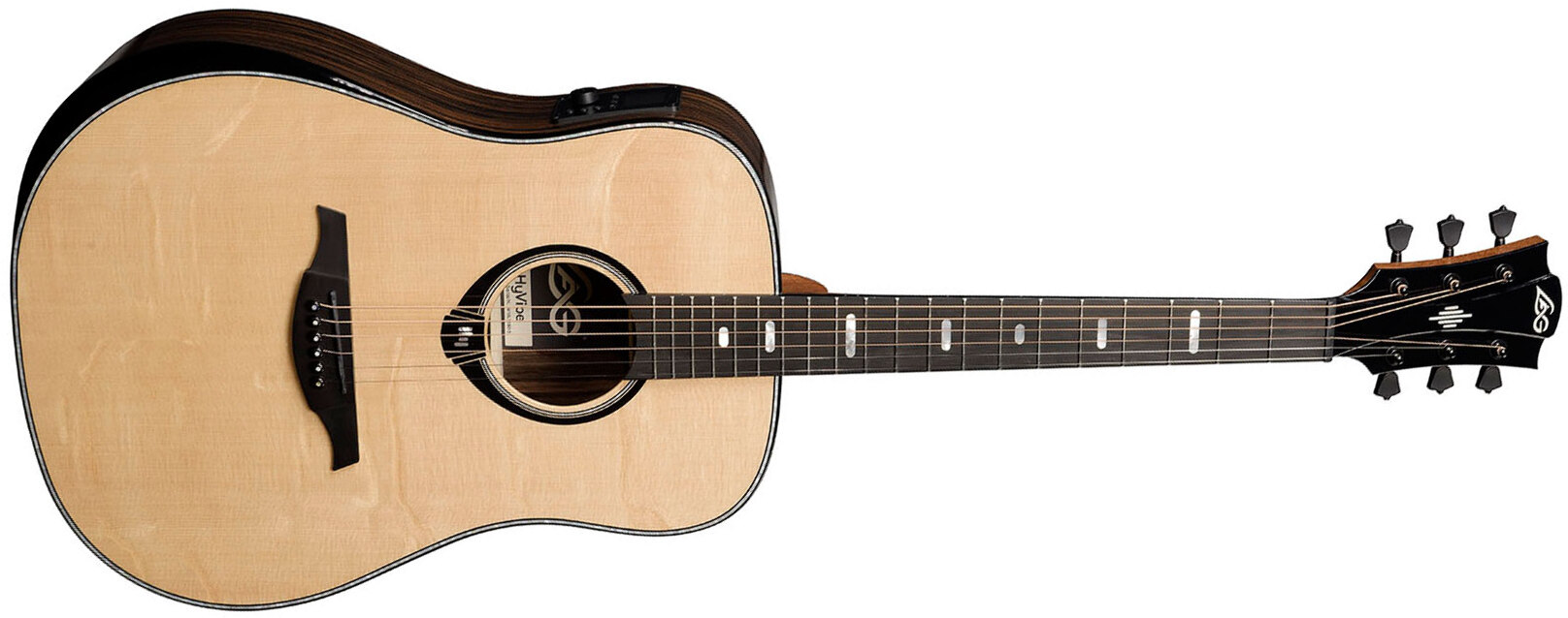 Lag Hv50de Hyvibe H2 Dreadnought Epicea Bokote Bkbr - Natural - Folk-Gitarre - Main picture